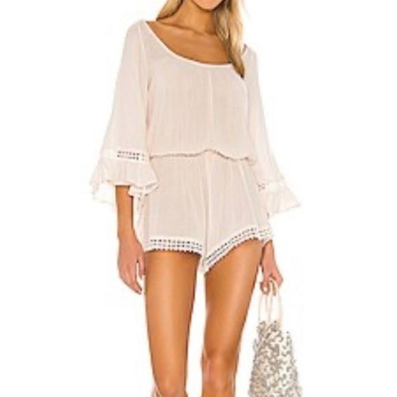 Eberjey Summer of Love Rosalie Romper Cover Up in Sand. SZ Small From Revolve - Picture 8 of 8